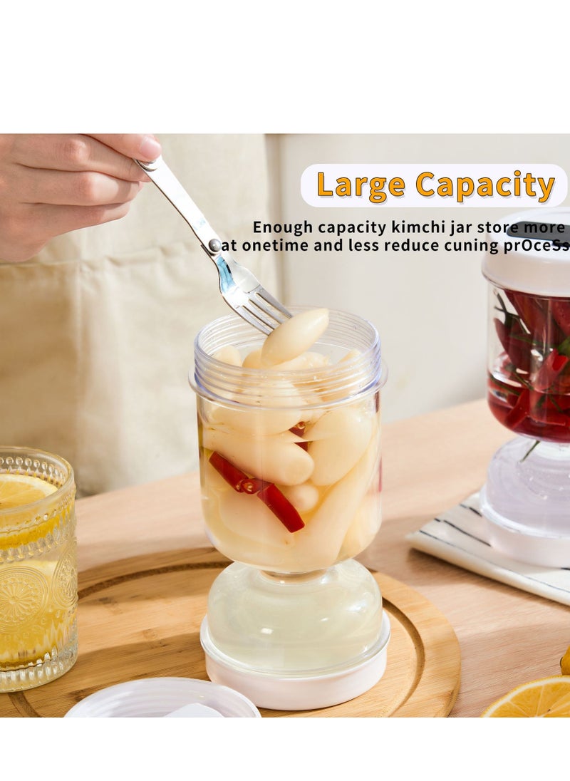 Generic - Wet And Dry Separation Pickle Jar With Fork Kitchen Wet And Dry Separation Pickle Jar With Fork Kitchen Food Sealing And Fresh-Keeping Storage Jar Food Sealing And Fresh-Keeping Storage Jar - Image 1