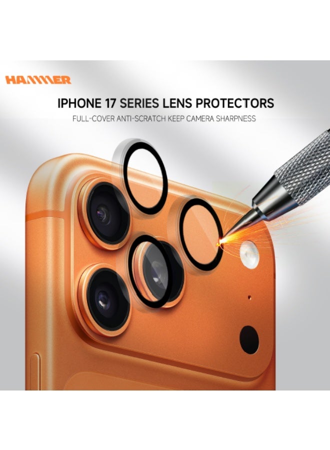 Hammer Complete Hammer Package for iPhone 17 comes with 2 transparent front protectors, a cover, and a slim crystal case that is anti-yellowing, drop-resistant, and has full lens protection and is scratch-resistant. - Image 3