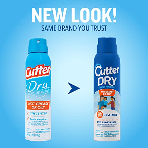 Cutter Dry Insect Repellent, Mosquito Repellent, Not Oily Or Greasy, 10% DEET , 4 Ounce (Aerosol Spray) - Image 3