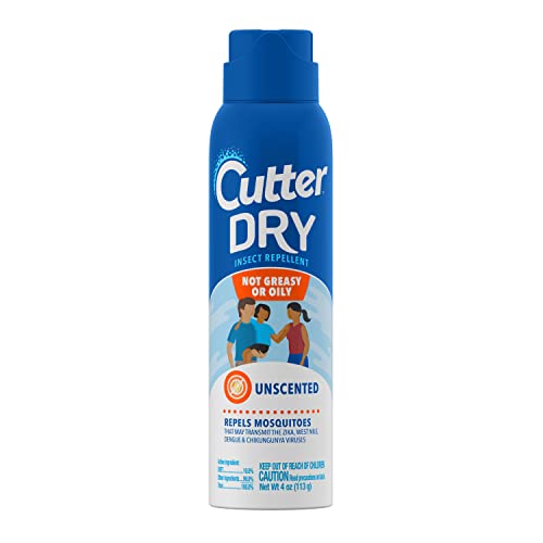 Cutter Dry Insect Repellent, Mosquito Repellent, Not Oily Or Greasy, 10% DEET , 4 Ounce (Aerosol Spray) - Image 1