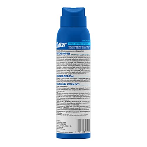 Cutter Dry Insect Repellent, Mosquito Repellent, Not Oily Or Greasy, 10% DEET , 4 Ounce (Aerosol Spray) - Image 2