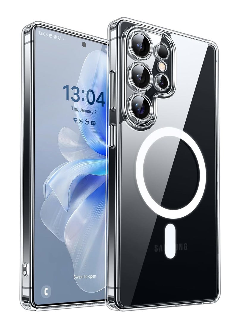 Samsung Galaxy S25 Ultra Clear Case Cover Support Wireless Charging Slim Thin Magnetic Cover Shockproof Anti Scratch Protective Phone Cover For Samsung Galaxy S25 Ultra 6.9-inch - Image 1