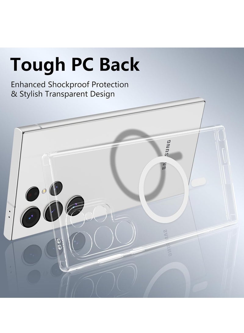 Samsung Galaxy S25 Ultra Clear Case Cover Support Wireless Charging Slim Thin Magnetic Cover Shockproof Anti Scratch Protective Phone Cover For Samsung Galaxy S25 Ultra 6.9-inch - Image 5