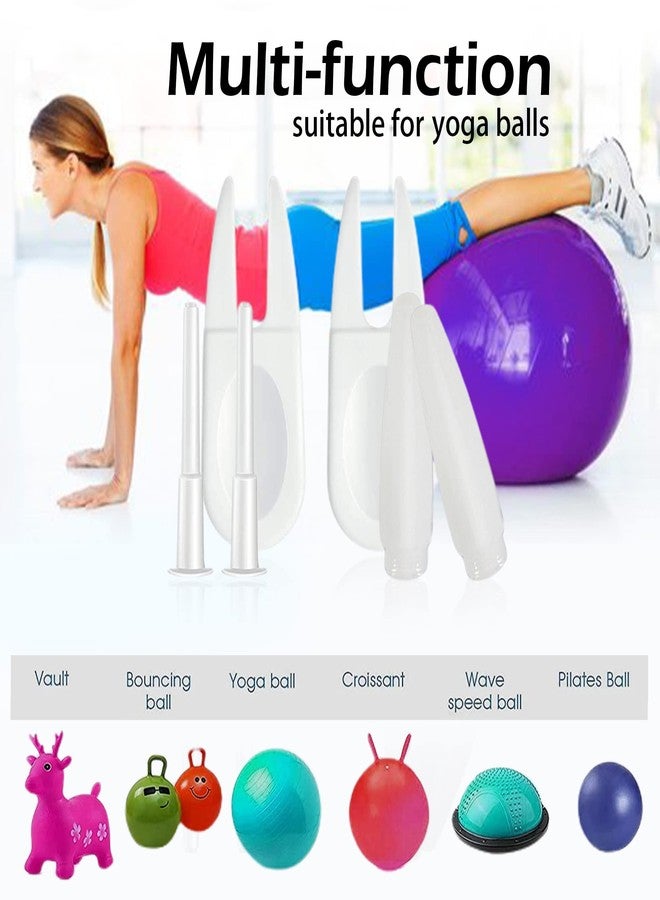 Lxnoap Fitness Exercise Sport Yoga Ball Inflator Kit with 10 Stopper Plug Pins, 2 Removers, 2 Plastic Nozzles, Total 14 Pieces - Image 5