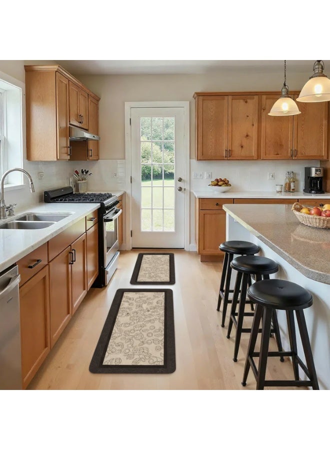 AiQi Waterproof Anti-Slip Kitchen Floor Mat Set of 2 (50×80cm + 50×150cm) | Soft Anti-Fatigue Comfort Rugs for Kitchen, Bedroom & Entrance - Image 3