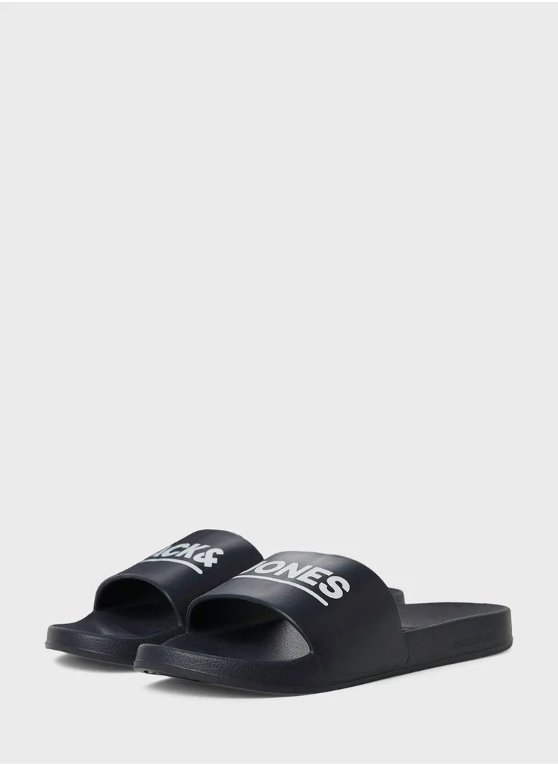 JACK & JONES Jfwollie Printed One Strap Filp Flops