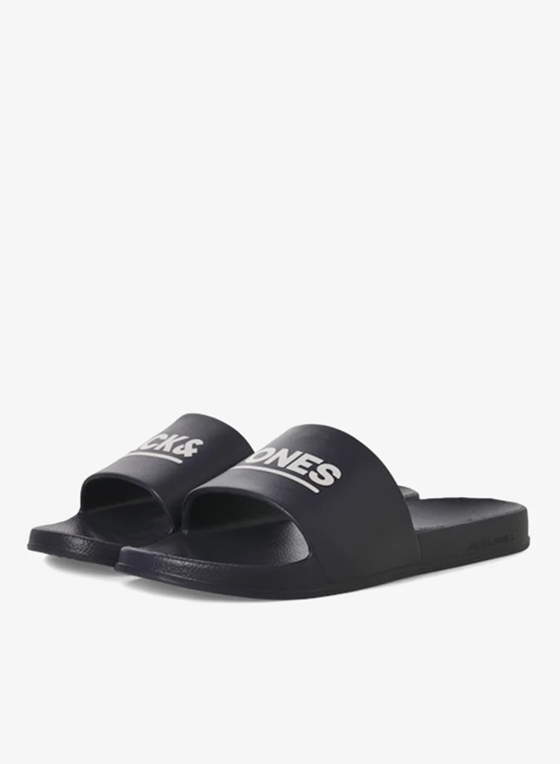 JACK & JONES Anthracite Jfwollie Printed One Strap Filp Flops for Men | Best Price UAE