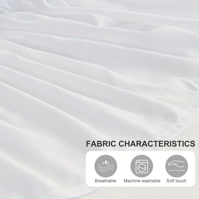 Queen Size 60x80 Inch White Bed Skirt Cover All Season Under Bed Drape for Twin Full Queen King Mattress - Image 5