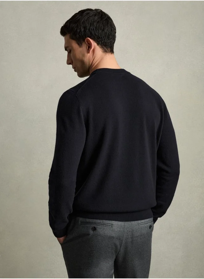REISS Ls Argyle Crew Neck Jumper