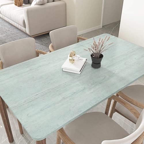Wallercity Green Wood Contact Paper for Peel and Stick Countertops Wallpaper Cyan Wood Grain Contact Paper for Cabinets & Drawers Self Adhesive Vinyl Waterproof Wallpapers for Desk Table 15.8''×236'' - Image 4