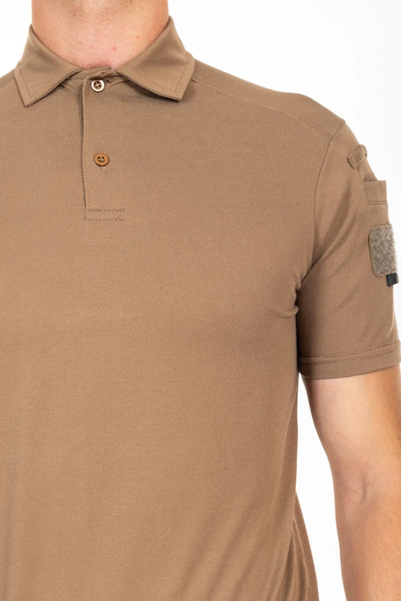 Akıncılar Outdoor Akincilar Outdoor 708 Short Sleeve Polo Collar Tactical T-Shirt - Beige