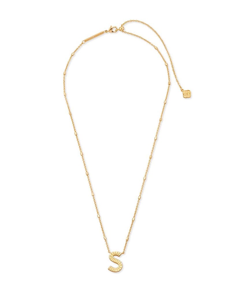 Kendra Scott قلادة حرف S من كندرا سكوت للنساء، مجوهرات عصرية، نحاس مطلي بالذهب عيار 14، معدن ذهبي، حرف S - Image 2