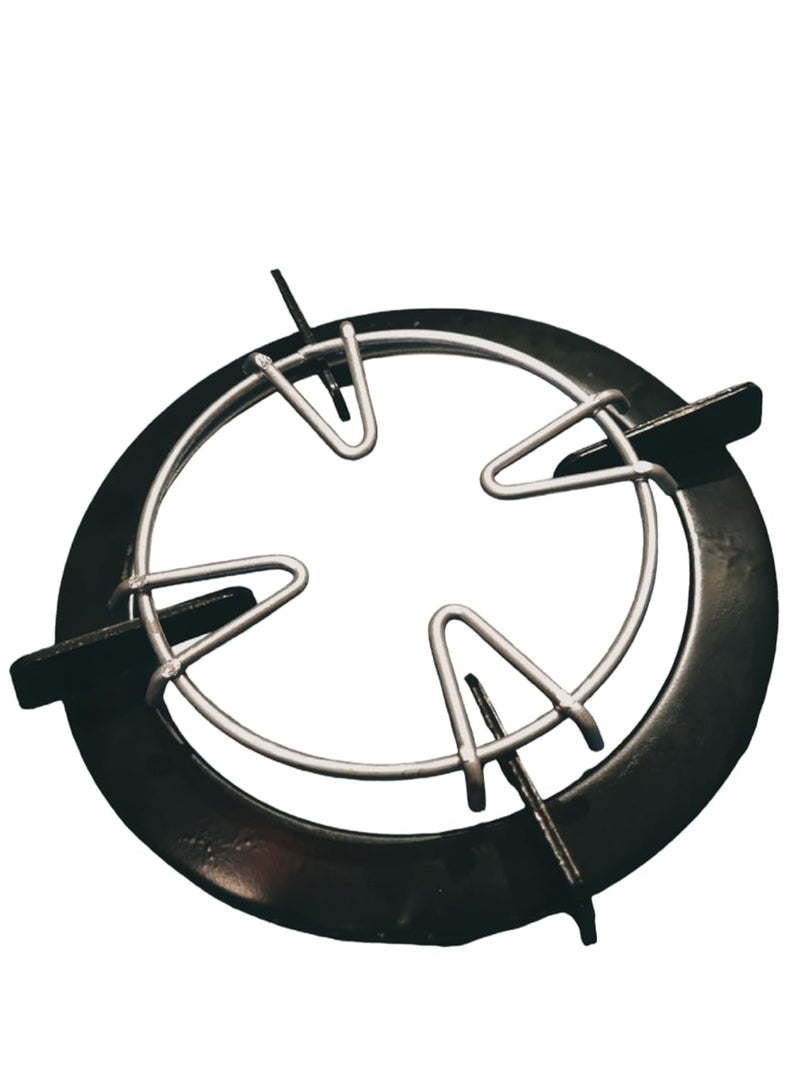 Itida Itida Mini Pan Support 13 CM Round Gas Stove Stand for Small Utensils Silver Pack of 3  - Image 1