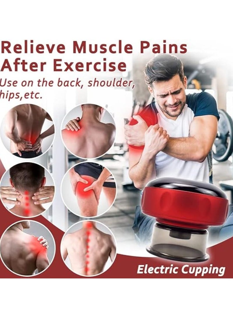 Intelligent Breathing Cupping Therapy Massager, 3 in 1 Electric Cupping Set with 6 Level Suction, Red Light Heating Cupping Scraping and Massage  - Image 2