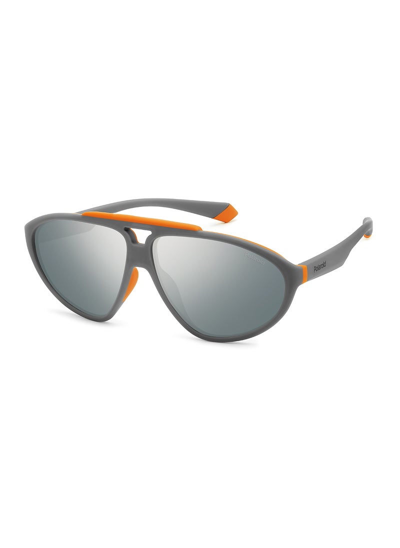 Polaroid Unisex Polarized Rectangular Sunglasses - Pld 2151/S Grey Millimeter - Lens Size: 62 Mm  - Image 1