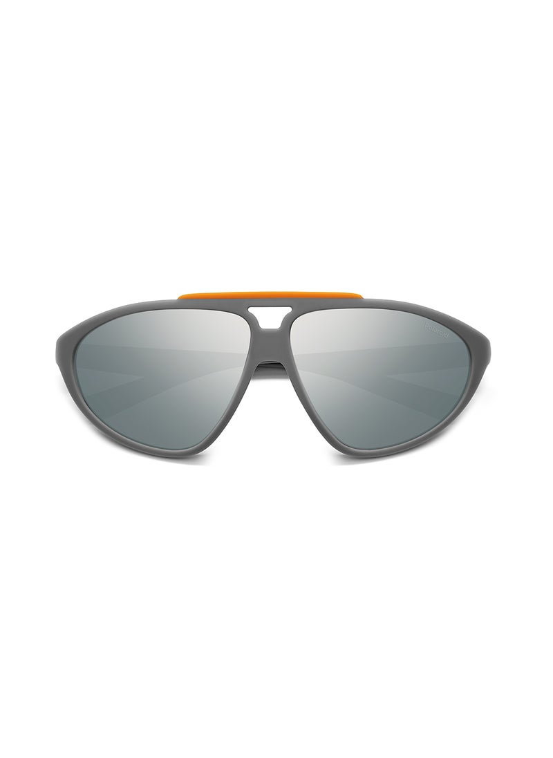 Polaroid Unisex Polarized Rectangular Sunglasses - Pld 2151/S Grey Millimeter - Lens Size: 62 Mm  - Image 4