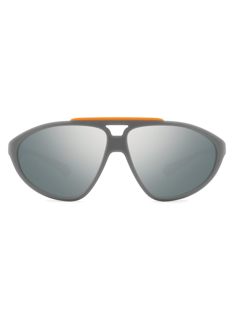 Polaroid Unisex Polarized Rectangular Sunglasses - Pld 2151/S Grey Millimeter - Lens Size: 62 Mm  - Image 3