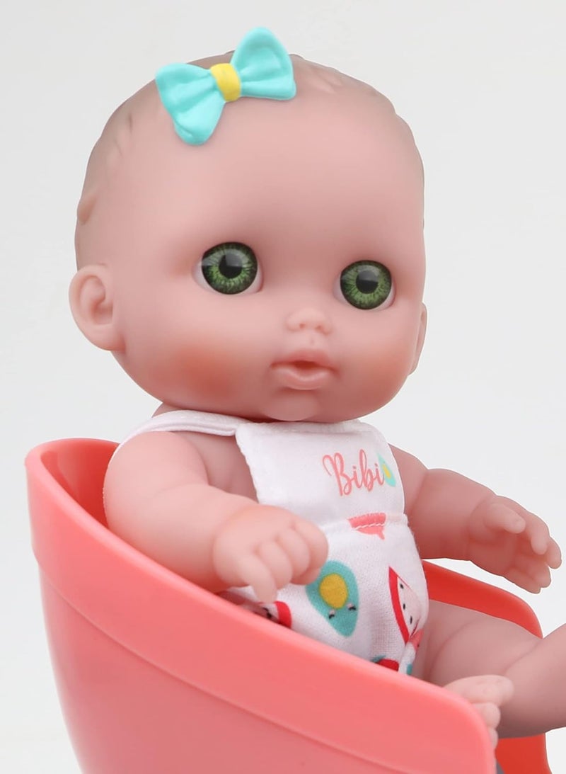 JC Toys Lil Cutesies Twin 8.5" All Vinyl Dolls and Stroller Set - Posable, Washable, and Removable Outfits - Perfect for Ages 2+ - Image 2