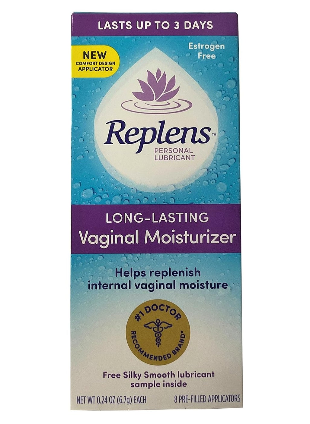 Replens Replens Long-Lasting Vaginal Moisturizer - 0.24 Ounce (Pack of 4) 