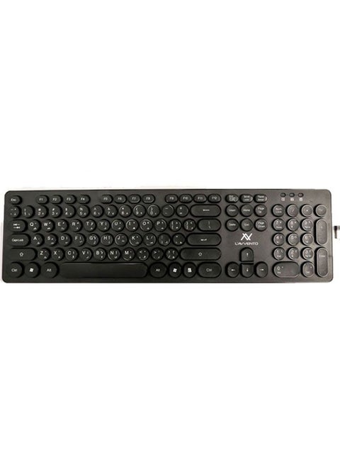 L'AVVENTO (KB206) 2.4G Wireless Keyboard – US+Arabic layout Injection – Black-KB206
