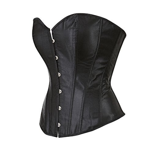 Kranchungel Corset Tops for Women: Plus Size Renaissance Corset - Lace up Bustier Overbust Halloween Costumes for Renaissance Festival Photo Shoots Small Black - Image 2