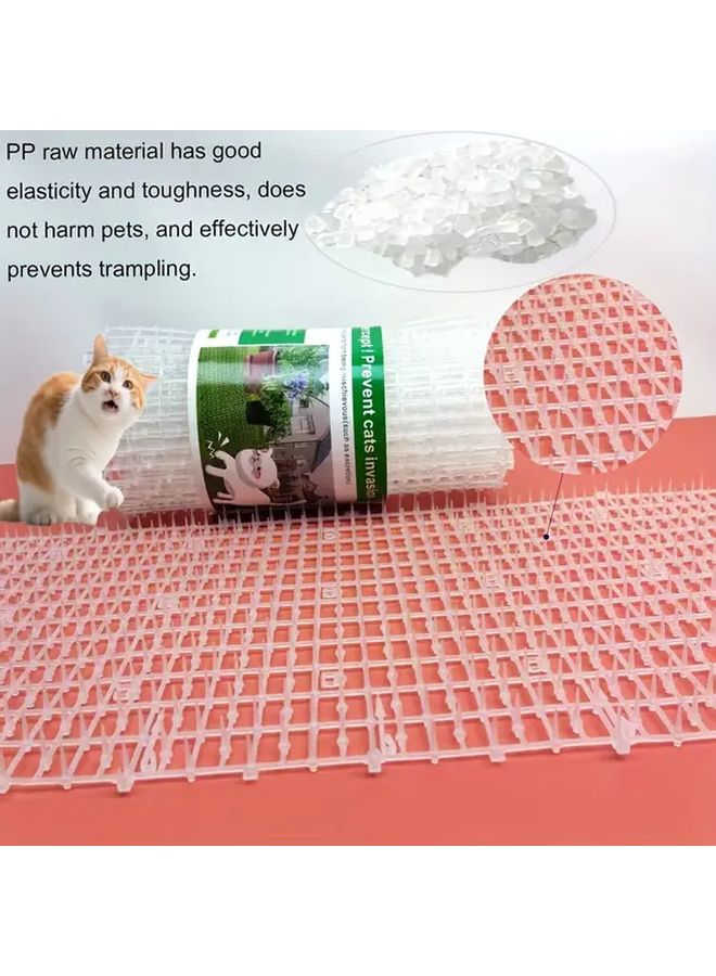 White Cat Safety Net 6 56ft Durable Plastic Pet Barrier Scratch Resistant Mesh Balcony Window Sill - Image 4