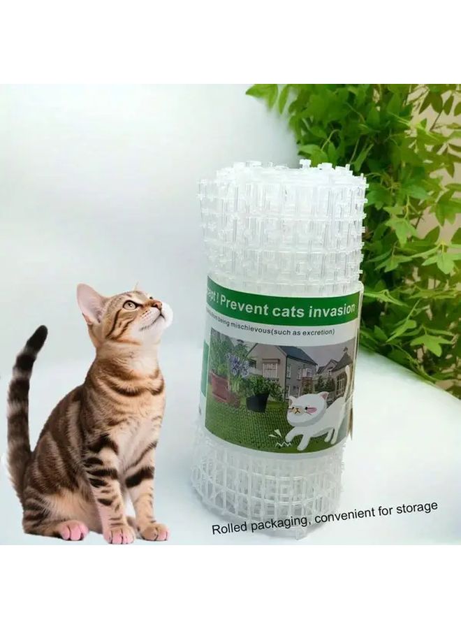 White Cat Safety Net 6 56ft Durable Plastic Pet Barrier Scratch Resistant Mesh Balcony Window Sill - Image 2