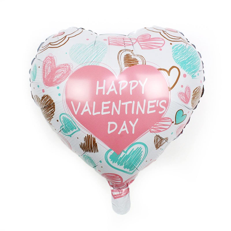 BinaryABC Happy Valentines Day Balloons,Love Heart Foil Balloons,Valentines Day Romantic Photo Props Decorations,10Pcs - Image 5
