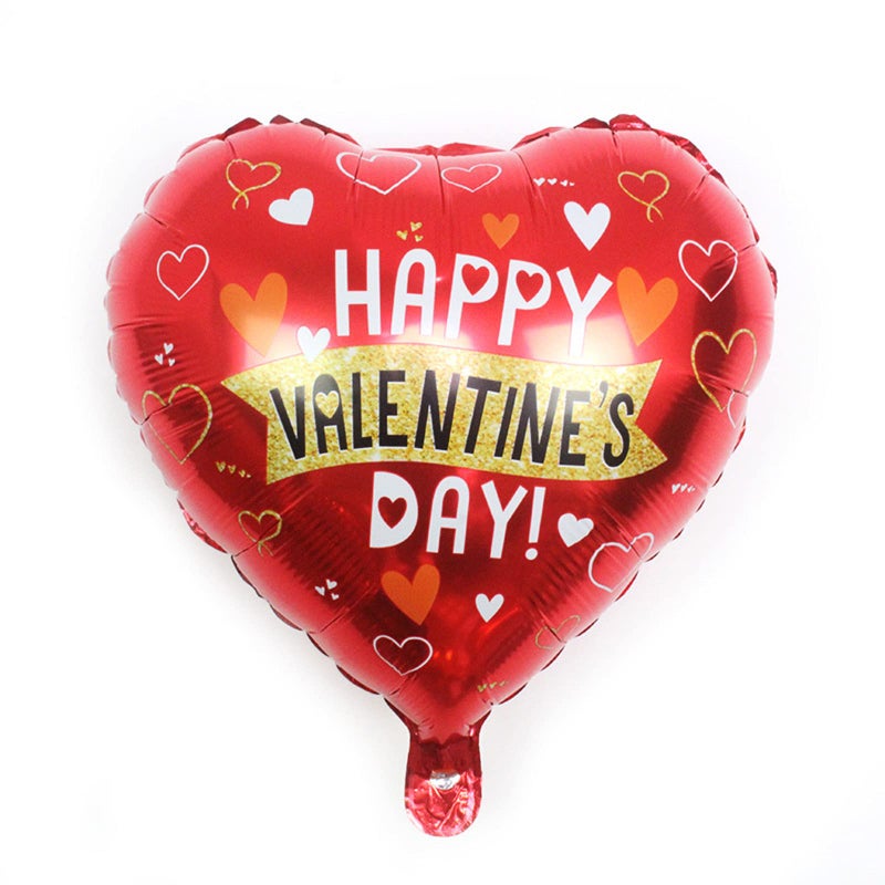 BinaryABC Happy Valentines Day Balloons,Love Heart Foil Balloons,Valentines Day Romantic Photo Props Decorations,10Pcs - Image 2