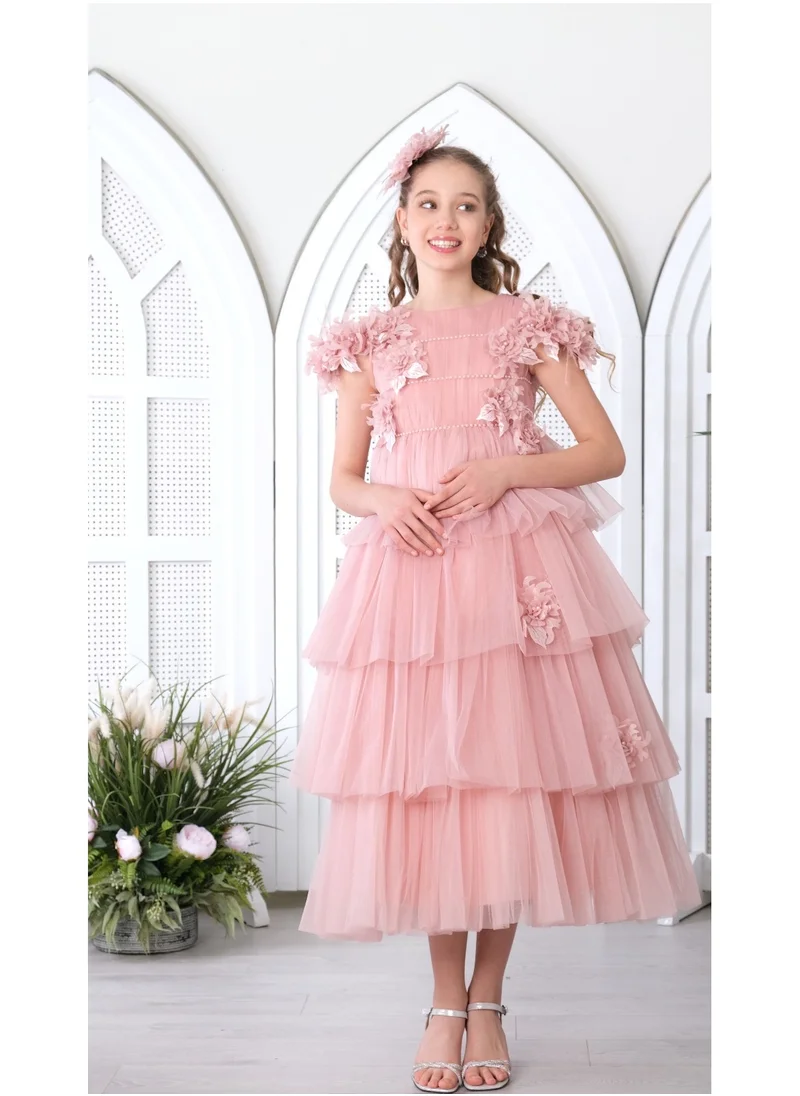 VIA BAMBINO Flower Teen Dress Pink 3147