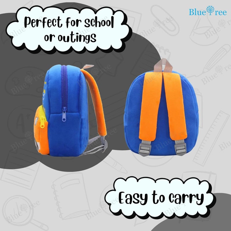 Blue Tree School Bag for Cute Kids for (1-6 Years), Preschool Soft Plush Life Truck Bag for Toddlers, Mini Cartoon Backpack for Boys and Girls - Image 5