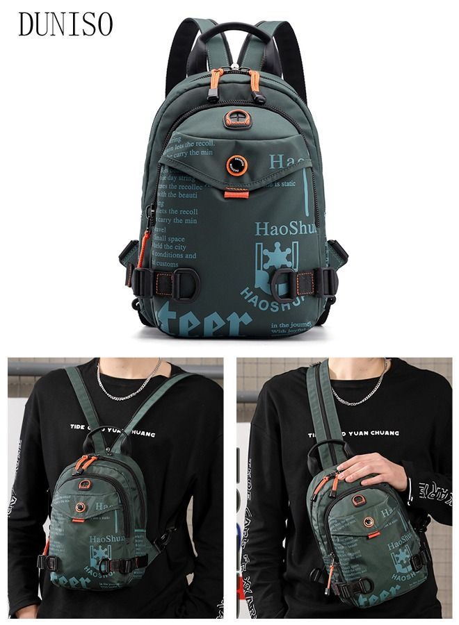 DUNISO Compact Sling Bag for Men Multifunctional Cross Body Bag Waterproof Chest Shoulder Backpack with Buckle Everyday Carry Bag for Travel Work Sport - Image 5