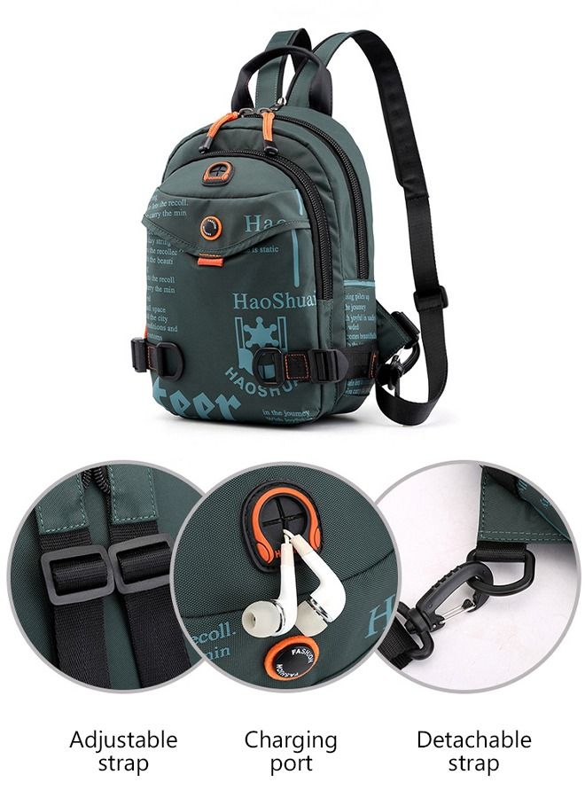 DUNISO Compact Sling Bag for Men Multifunctional Cross Body Bag Waterproof Chest Shoulder Backpack with Buckle Everyday Carry Bag for Travel Work Sport - Image 2