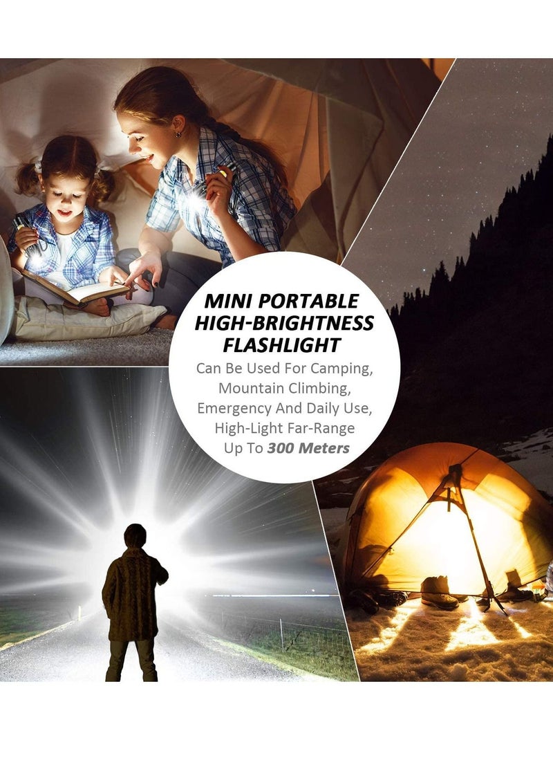 KASTWAVE - USB Rechargeable Torch, Outdoor Emergency Light Check Light XPE/COB Mini Torch, Portable Waterproof Handheld Torch for Camping, Outdoor, Emergency and Daily Use 2 Pack - Image 1