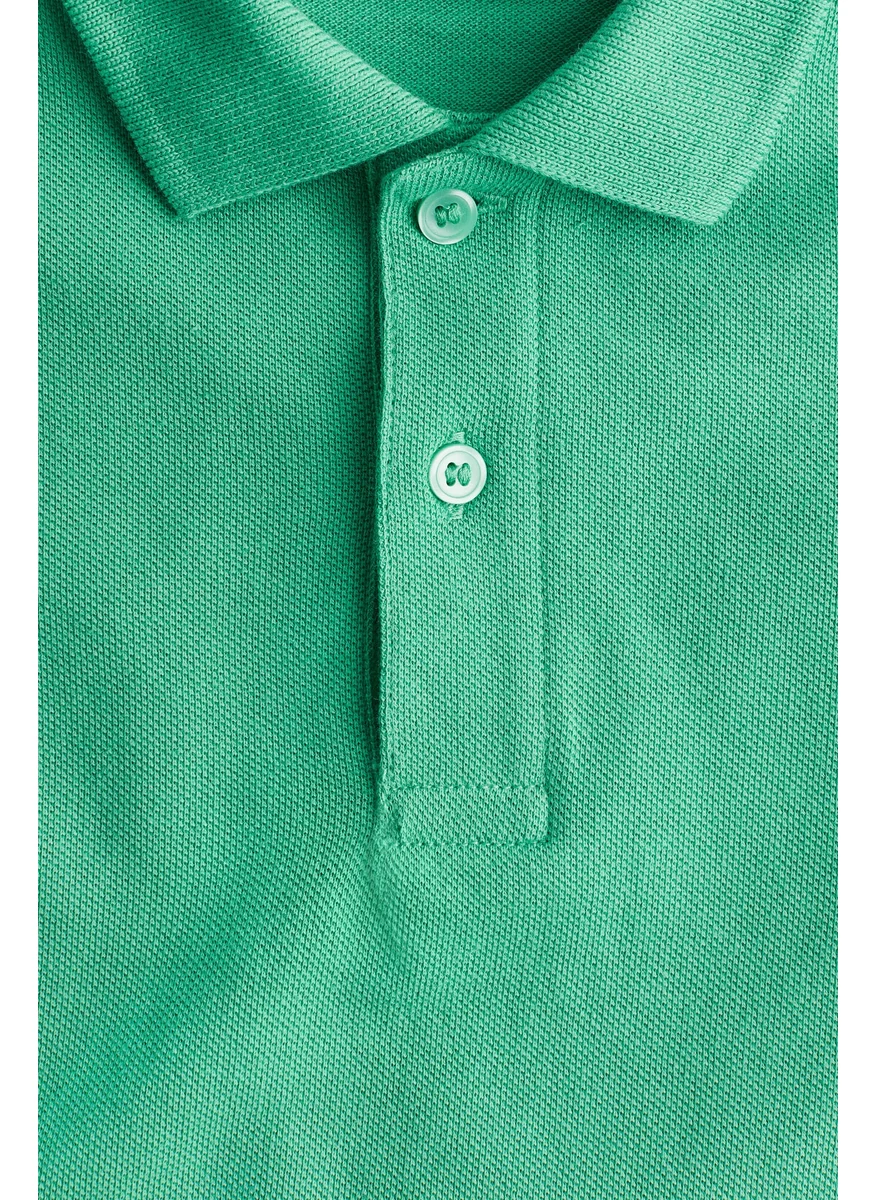 H&M Cotton Pique Polo Shirt