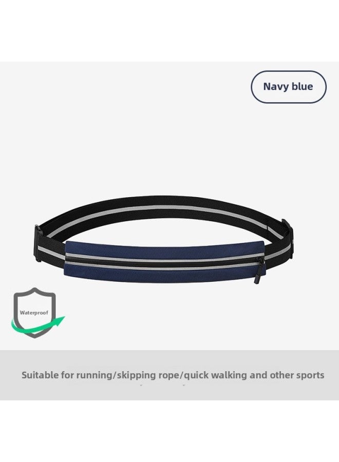Marathon Equipment Running Bag Lightweight Waterproof Sports Waist Bag Outdoor Fitness Riding Belt Mobile Phone Storage Waist Bag-Color:Navy Blue-lightweight Version - Image 1