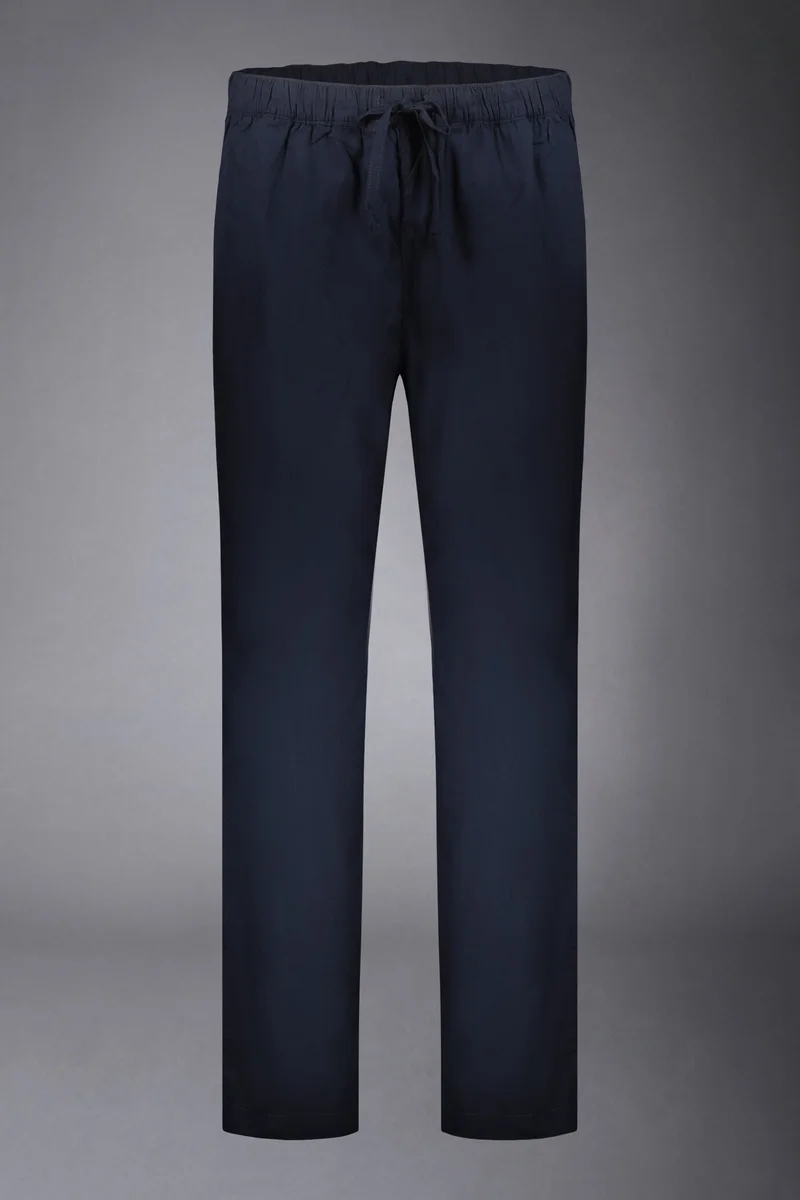 Doppelganger Blue Men's solid-color pajamas in pure cotton - DK Blue for Men | Best Price UAE