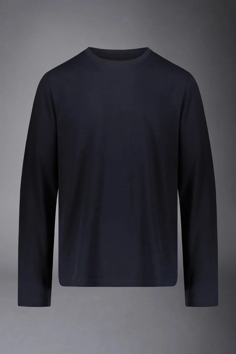 Doppelganger Blue Men's solid-color pajamas in pure cotton - DK Blue for Men | Best Price UAE