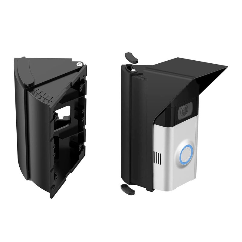 OLAIKE Waterproof Adiustable Angle Mount for Blink Video Doorbell, Nest Doorbell (Wired), Video Doorbell Wired/Pro/ Pro 2/4/3/3 Plus/2nd Gen (2020 release)/2/1, Expand View Area 30 to 60 Degree, Black - Image 1