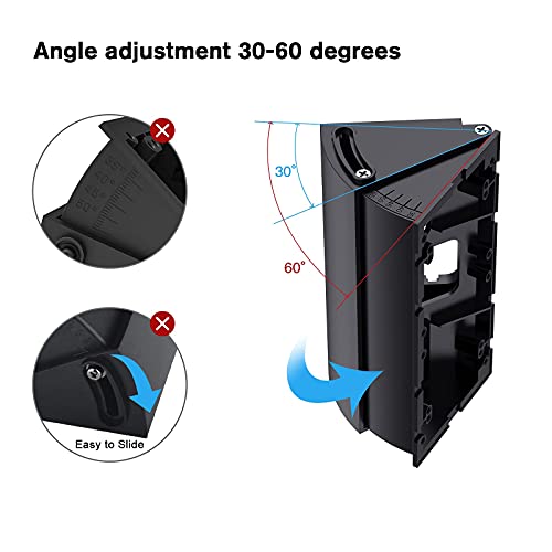 OLAIKE Waterproof Adiustable Angle Mount for Blink Video Doorbell, Nest Doorbell (Wired), Video Doorbell Wired/Pro/ Pro 2/4/3/3 Plus/2nd Gen (2020 release)/2/1, Expand View Area 30 to 60 Degree, Black - Image 4