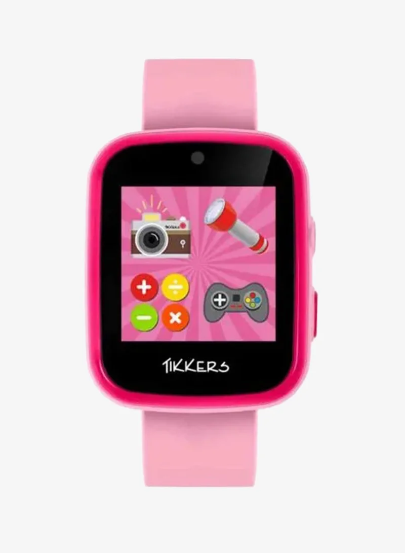 Tikkers Girl's Digital Square Shape Silicone Wrist Watch ATK1084PNKARG - 40 Mm