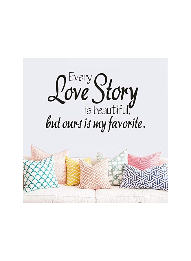 PROMASS 1pc Love Story Wall Stickers Removable Wall Art Sticker Living Room Adhesive Vinyl Decals Wallpaper Home Bedroom Decoration Wall Stickers