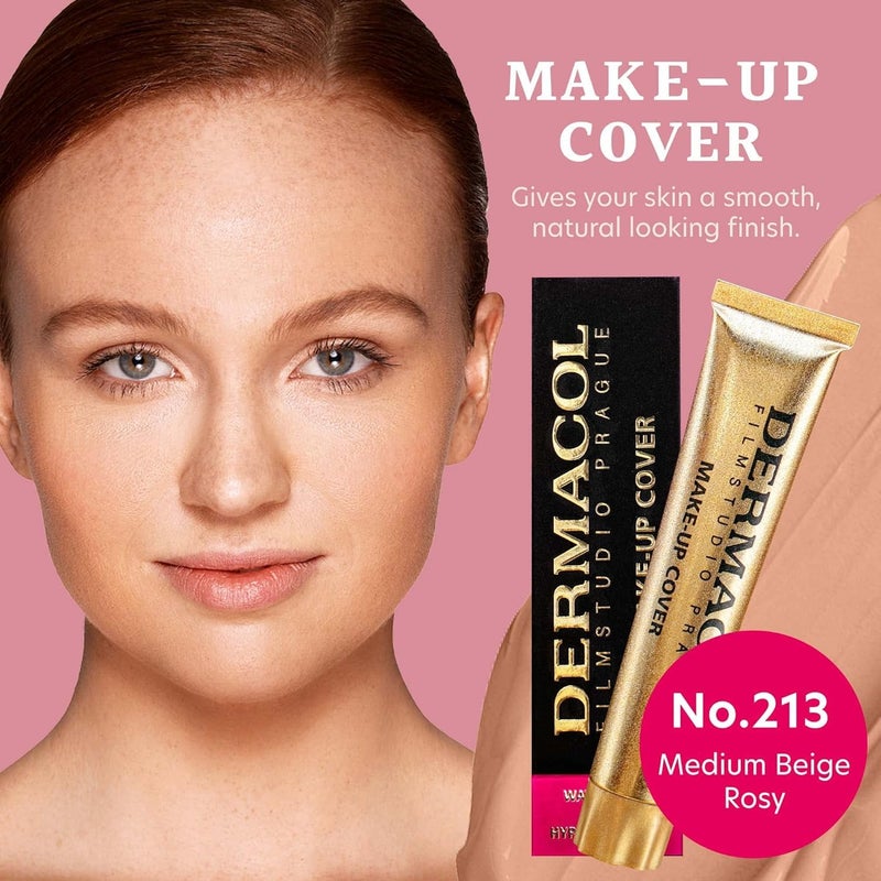 Dermacol - Full Coverage Foundation, Liquid Makeup Matte Foundation with SPF 30, Waterproof Foundation for Oily Skin, Acne, & Under Eye Bags, Long-Lasting Makeup Products, 30g, Shade 213 - Image 2