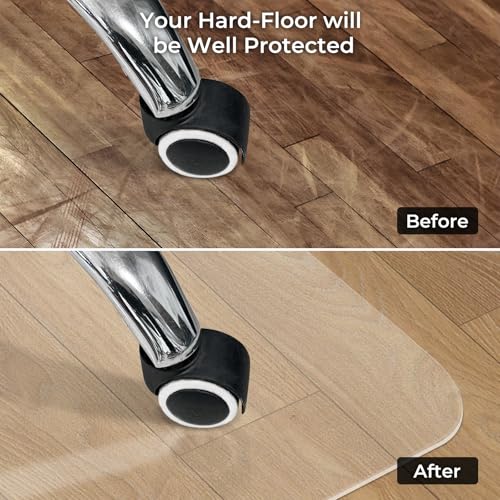 MammyGol Office Chair Mat for Hard Wood Floors 36"x47" Heavy Duty Floor Protector Easy Clean - Image 3