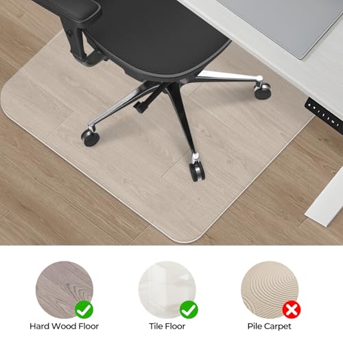 MammyGol Office Chair Mat for Hard Wood Floors 36"x47" Heavy Duty Floor Protector Easy Clean - Image 2