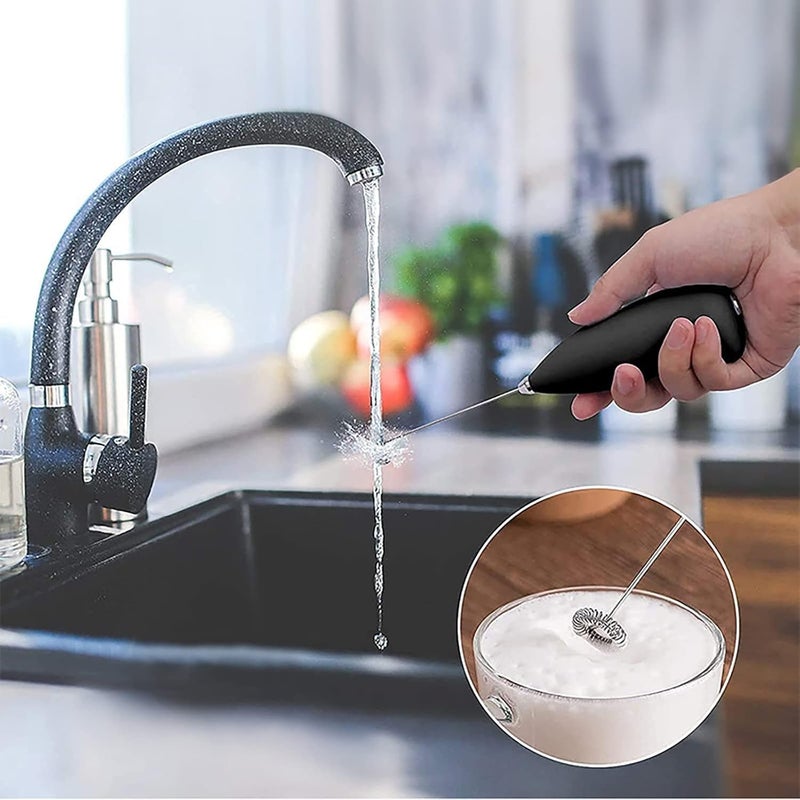 Professional Electric Milk Frother, Battery Powered, Modern Style with Ergonomic Handle, 2 Pack Handheld Frothers, 20cm Height, Hand Wash Only, for Coffee and Latte Drinks - Image 1