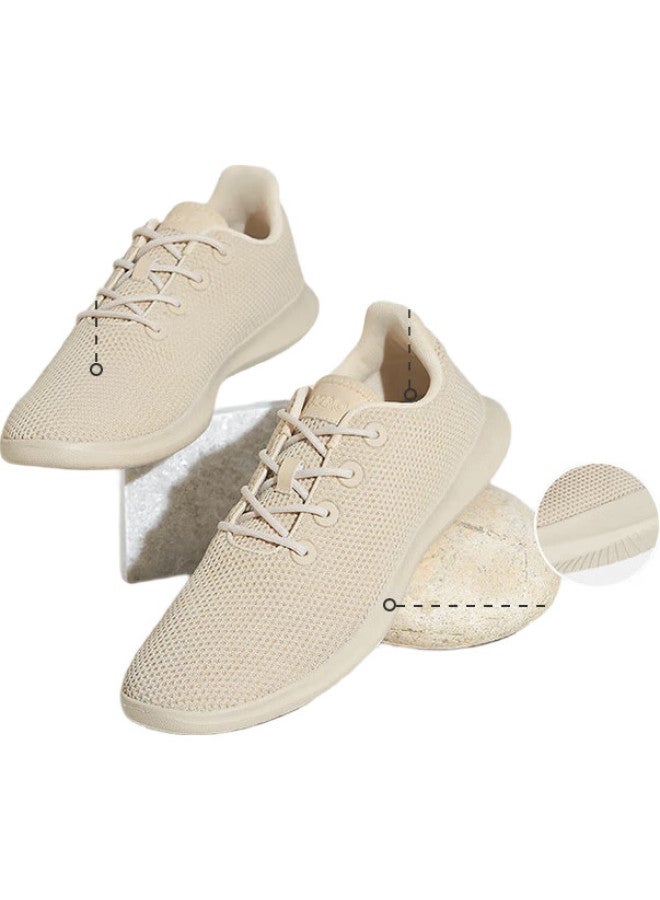 JD.com Air Ultra-Light Men'S Sports Casual Shoes Summer Breathable Soft Bottom Mesh Men'S Shoes White Size 39 - Image 2