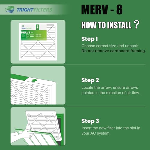 TRIGHTFILTERS 14x20x1 Air Filter 4 Pack, Durable MERV 8 Pleated Home HVAC AC Furnace Filters, Lightweight Compact Air Conditioner Filter Replacement - Image 5