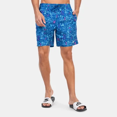 Nike Men's Wordmark Printed Volley Swimming Shorts