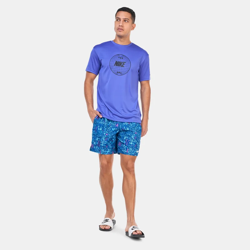 Nike Men's Wordmark Printed Volley Swimming Shorts